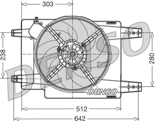 Denso DER01011 - Вентилятор, охолодження двигуна autozip.com.ua