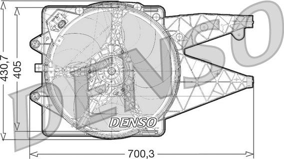 Denso DER01021 - Вентилятор, охолодження двигуна autozip.com.ua