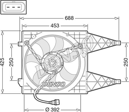 Denso DER32015 - Вентилятор, охолодження двигуна autozip.com.ua