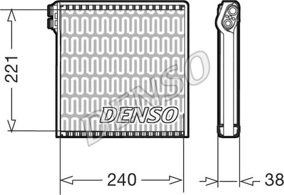 Denso DEV09102 - Випарник, кондиціонер autozip.com.ua
