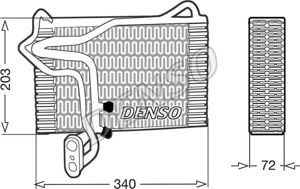 Denso DEV02001 - Випарник, кондиціонер autozip.com.ua