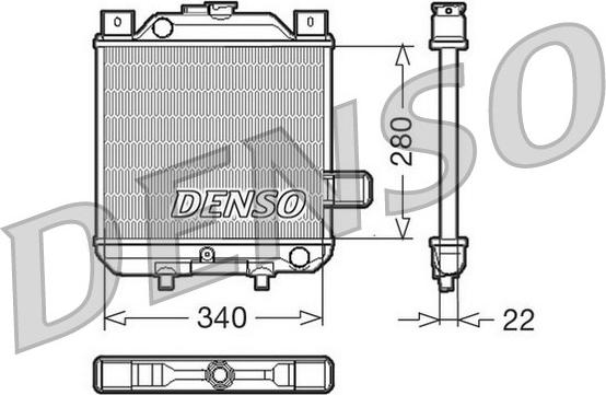 Denso DRM99006 - Радіатор, охолодження двигуна autozip.com.ua