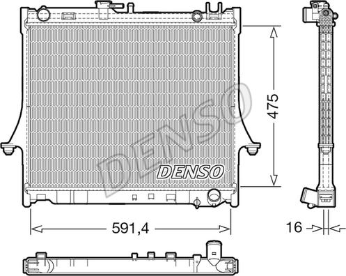 Denso DRM99016 - Радіатор, охолодження двигуна autozip.com.ua