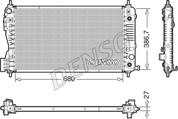 Denso DRM99012 - Радіатор, охолодження двигуна autozip.com.ua