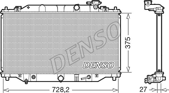 Denso DRM44044 - Радіатор, охолодження двигуна autozip.com.ua