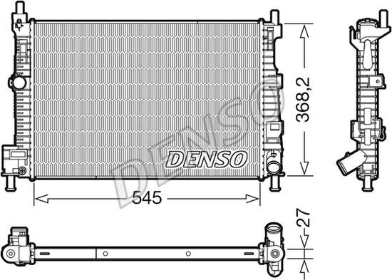 Denso DRM44045 - Радіатор, охолодження двигуна autozip.com.ua