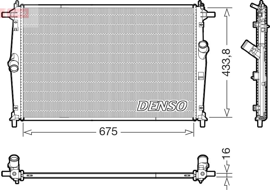 Denso DRM44054 - Радіатор, охолодження двигуна autozip.com.ua