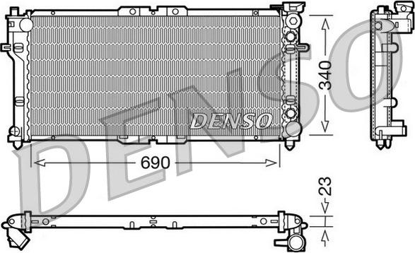 Denso DRM44004 - Радіатор, охолодження двигуна autozip.com.ua