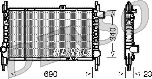 Denso DRM44003 - Радіатор, охолодження двигуна autozip.com.ua