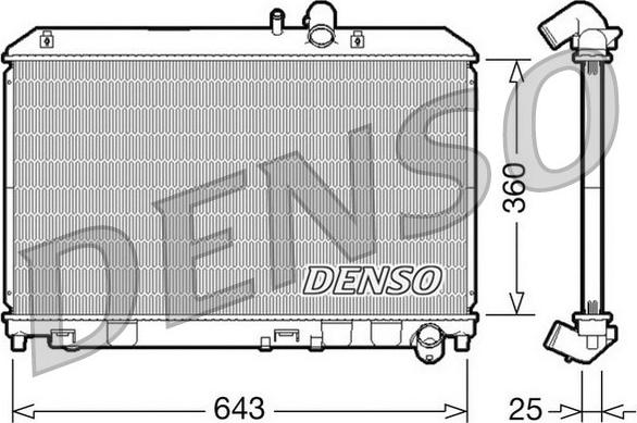 Denso DRM44013 - Радіатор, охолодження двигуна autozip.com.ua