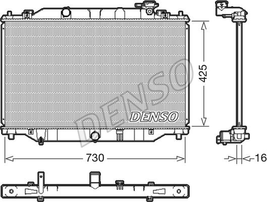 Denso DRM44039 - Радіатор, охолодження двигуна autozip.com.ua