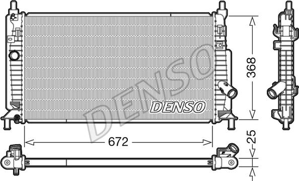 Denso DRM44034 - Радіатор, охолодження двигуна autozip.com.ua