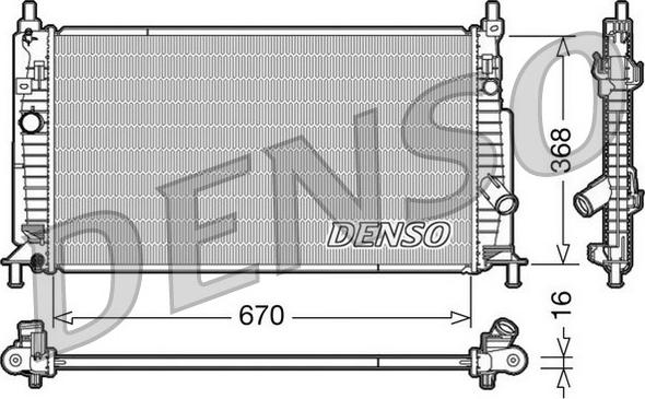 Denso DRM44020 - Радіатор, охолодження двигуна autozip.com.ua