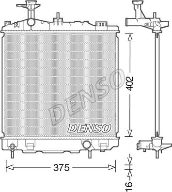 Denso DRM45041 - Радіатор, охолодження двигуна autozip.com.ua