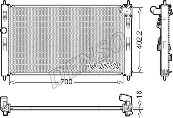 Denso DRM45050 - Радіатор, охолодження двигуна autozip.com.ua