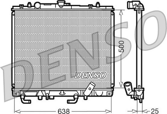 Denso DRM45016 - Радіатор, охолодження двигуна autozip.com.ua