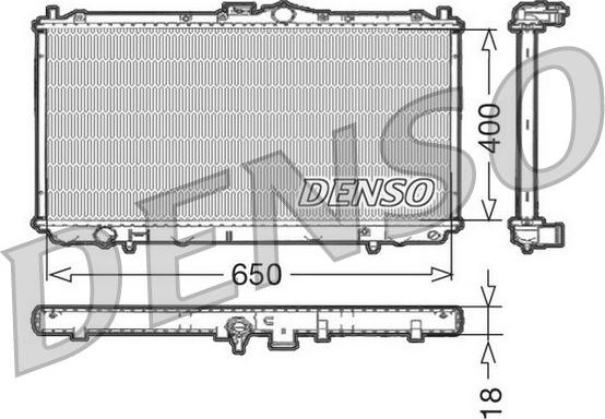 Denso DRM45010 - Радіатор, охолодження двигуна autozip.com.ua