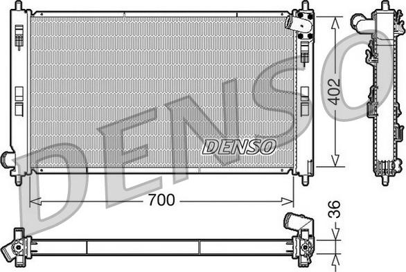 Denso DRM45029 - Радіатор, охолодження двигуна autozip.com.ua