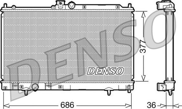 Denso DRM45022 - Радіатор, охолодження двигуна autozip.com.ua