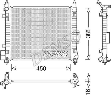 Denso DRM46054 - Радіатор, охолодження двигуна autozip.com.ua