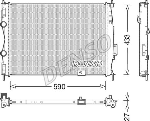 Denso DRM46051 - Радіатор, охолодження двигуна autozip.com.ua