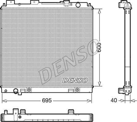 Denso DRM46068 - Радіатор, охолодження двигуна autozip.com.ua