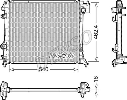 Denso DRM46063 - Радіатор, охолодження двигуна autozip.com.ua