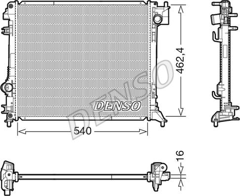 Denso DRM46062 - Радіатор, охолодження двигуна autozip.com.ua