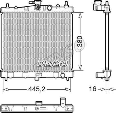 Denso DRM46067 - Радіатор, охолодження двигуна autozip.com.ua