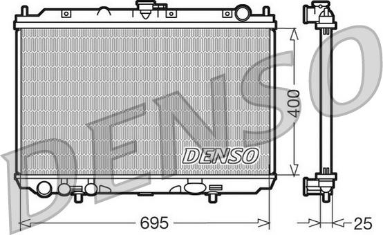 Denso DRM46016 - Радіатор, охолодження двигуна autozip.com.ua