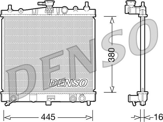 Denso DRM46036 - Радіатор, охолодження двигуна autozip.com.ua