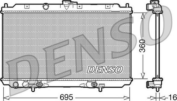 Denso DRM46024 - Радіатор, охолодження двигуна autozip.com.ua