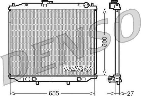 Denso DRM46020 - Радіатор, охолодження двигуна autozip.com.ua