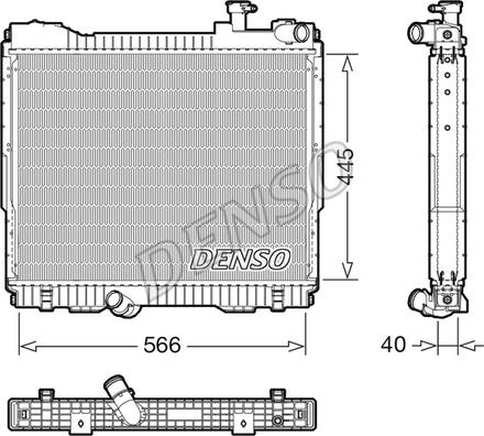 Denso DRM46074 - Радіатор, охолодження двигуна autozip.com.ua