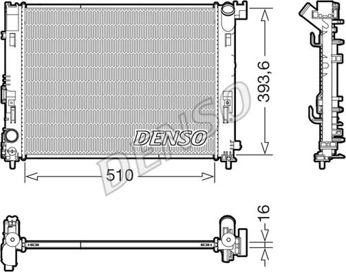 Denso DRM46103 - Радіатор, охолодження двигуна autozip.com.ua
