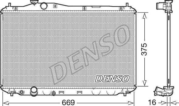 Denso DRM40042 - Радіатор, охолодження двигуна autozip.com.ua