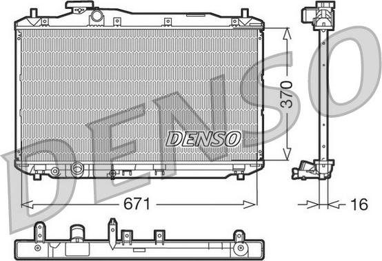 Denso DRM40005 - Радіатор, охолодження двигуна autozip.com.ua