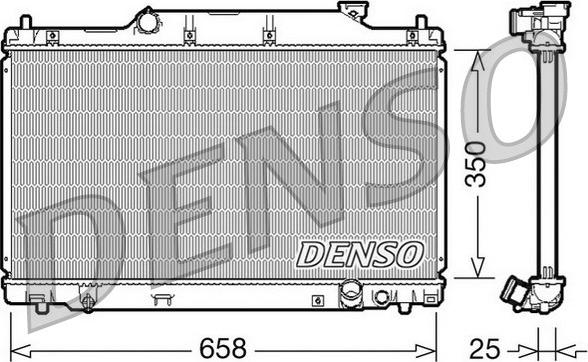 Denso DRM40007 - Радіатор, охолодження двигуна autozip.com.ua