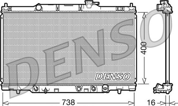 Denso DRM40012 - Радіатор, охолодження двигуна autozip.com.ua
