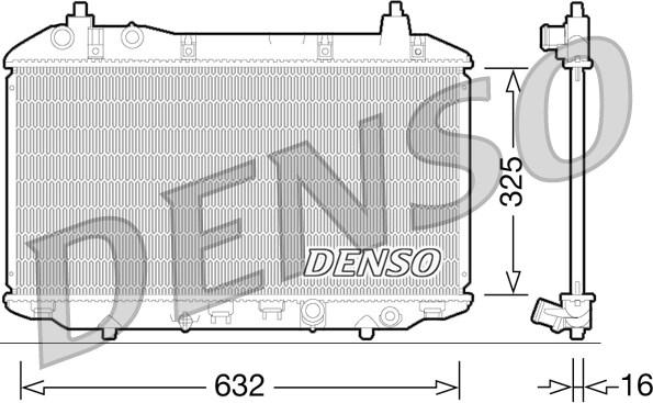 Denso DRM40031 - Радіатор, охолодження двигуна autozip.com.ua