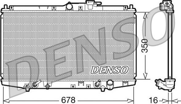 Denso DRM40020 - Радіатор, охолодження двигуна autozip.com.ua