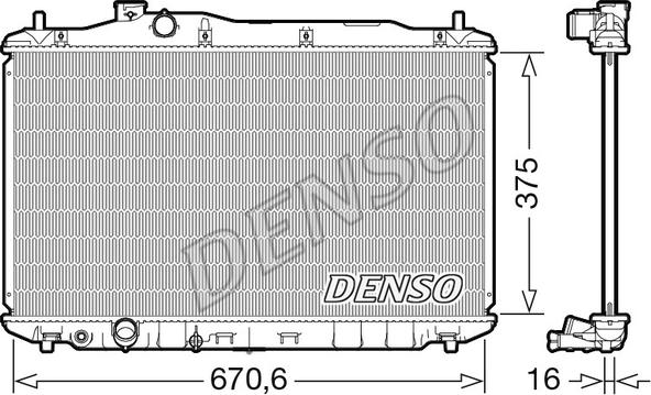 Denso DRM40105 - Радіатор, охолодження двигуна autozip.com.ua