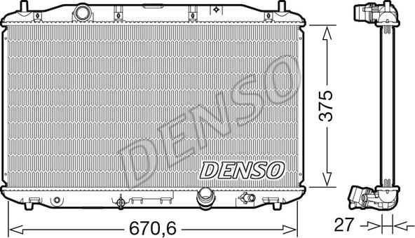 Denso DRM40106 - Радіатор, охолодження двигуна autozip.com.ua