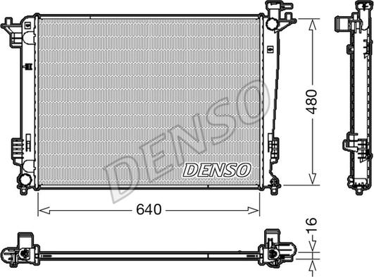 Denso DRM41003 - Радіатор, охолодження двигуна autozip.com.ua