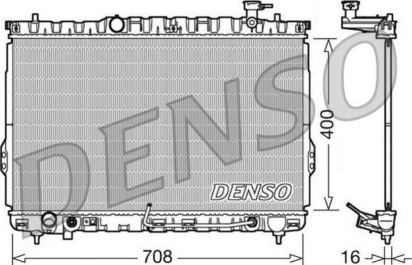 Denso DRM41002 - Радіатор, охолодження двигуна autozip.com.ua