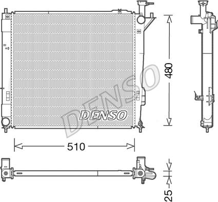 Denso DRM41015 - Радіатор, охолодження двигуна autozip.com.ua