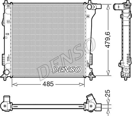 Denso DRM41020 - Радіатор, охолодження двигуна autozip.com.ua