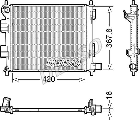 Denso DRM41022 - Радіатор, охолодження двигуна autozip.com.ua