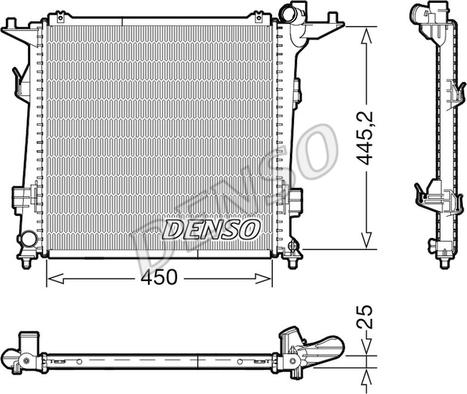 Denso DRM43006 - Радіатор, охолодження двигуна autozip.com.ua