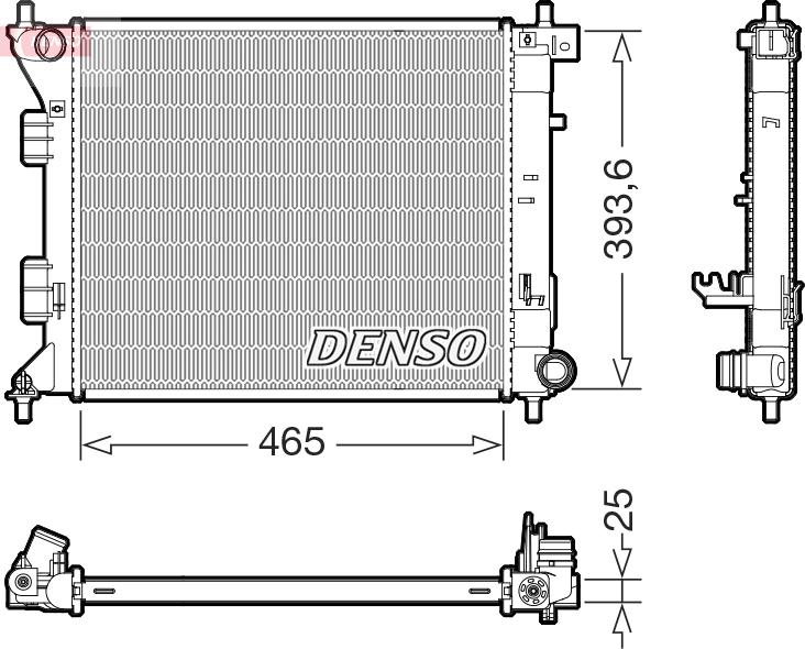 Denso DRM43016 - Радіатор, охолодження двигуна autozip.com.ua